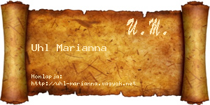 Uhl Marianna névjegykártya